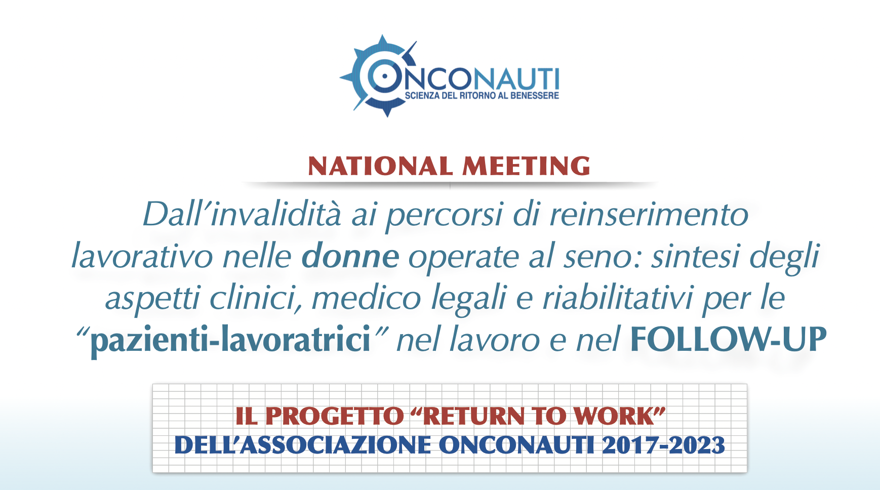 Dall’invalidità ai percorsi di reinserimento lavorativo nelle donne operate al seno